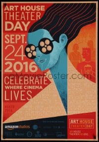1d036 ART HOUSE THEATER DAY 27x39 film festival poster 2016 deco style artwork by Kyle T. Webster!