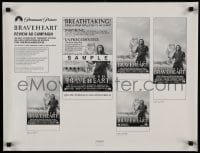 1d022 BRAVEHEART ad slick 1995 cool images of Mel Gibson as William Wallace!