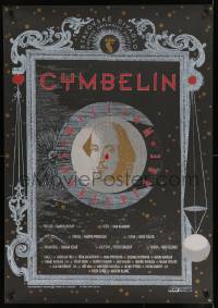 1d063 CYMBELIN 28x39 Czech stage poster 1995 Joe Ciller & Tom Ciller artwork of Shakespeare!