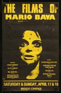 1d037 FILMS OF MARIO BAVA 10x16 film festival poster 1980 close-up of Steele in Black Sunday!