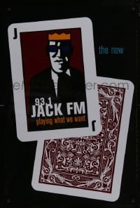1d032 JACK FM radio poster 2000s great blackjack poker playing card artwork!
