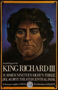 1d069 KING RICHARD III 14x22 stage poster 1983 William Shakespeare, Paul Davis art!
