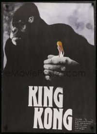 1f267 KING KONG Czech 23x32 1989 different Vlach art of BIG Ape holding tiny Jessica Lange!