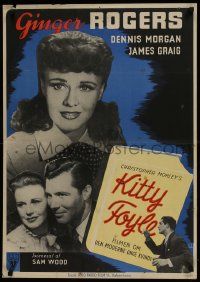 1f510 KITTY FOYLE Danish 1947 different images of pretty Ginger Rogers & Dennis Morgan!
