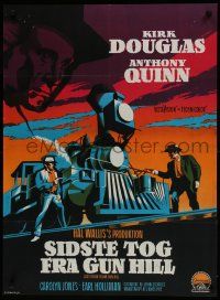 1f512 LAST TRAIN FROM GUN HILL Danish 1961 Kirk Douglas, Anthony Quinn, John Sturges, Stevenov!