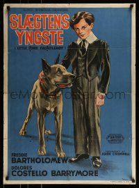 1f514 LITTLE LORD FAUNTLEROY Danish 1936 Freddie Bartholomew with huge dog by K. Wenzel!