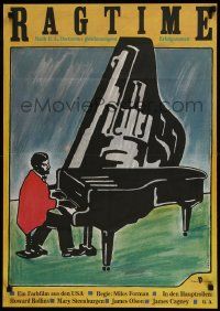 1f197 RAGTIME East German 23x32 1987 Milos Forman, different piano playing art by B. Krause!