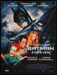 1f080 BATMAN FOREVER French 16x21 1995 Kilmer, Kidman, O'Donnell, Jones, Carrey, top cast!