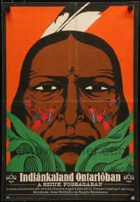 1f418 LEATHERSTOCKING TALES Hungarian 16x23 1971 Dreville, different Mayer Native American art!