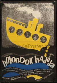 1f449 SHIP OF FOOLS Hungarian 16x23 1969 Lee Marvin, Simone Signoret, Stanley Kramer, Hegedus art!