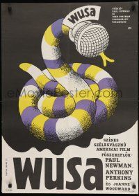1f462 WUSA Hungarian 23x32 1972 Paul Newman, Woodward, Perkins, Darvis Arpad snake microphone art!