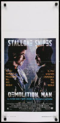 1f160 DEMOLITION MAN Italian locandina 1993 Stallone as dangerous cop & criminal Wesley Snipes!
