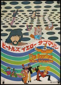 1f997 YELLOW SUBMARINE Japanese 1969 great psychedelic art of Beatles John, Paul, Ringo & George!