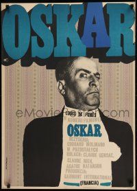 1f761 OSCAR Polish 23x32 1969 wacky image and art of Louis De Funes by Marek Mosinski!