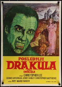 1f364 SCARS OF DRACULA Yugoslavian 20x28 1970 bloody vampire Christopher Lee, Hammer horror!