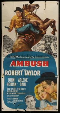 1g642 AMBUSH 3sh 1950 Robert Taylor, Arlene Dahl, John Hodiak, cowboys & Indians!