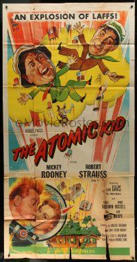 1g648 ATOMIC KID 3sh 1955 wacky art of nuclear Mickey Rooney, an explosion of laffs!