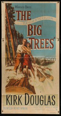 1g661 BIG TREES 3sh 1952 great artwork of Kirk Douglas, who protects the giant sequoias!