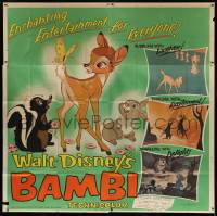 1g116 BAMBI 6sh R1966 Walt Disney cartoon classic, great art with Thumper & Flower!