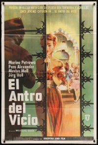 1g412 5 SINNERS Argentinean 1960 a frightening journey into vice and violence, sexy artwork!