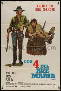 1g414 ACE HIGH Argentinean R1970s wacky art of Eli Wallach & Terence Hill, spaghetti western!