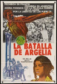 1g425 BATTLE OF ALGIERS Argentinean 1970s Gillo Pontecorvo's La Battaglia di Algeri, guillotine!