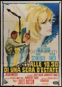 1g181 10:30 P.M. SUMMER Italian 1p 1966 Brini art of Melina Mercouri, Romy Schneider & Peter Finch!