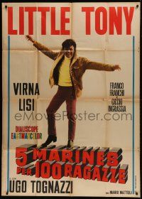 1g184 5 MARINES PER 100 RAGAZZE Italian 1p R1962 full-length image of pop singer Little Tony!
