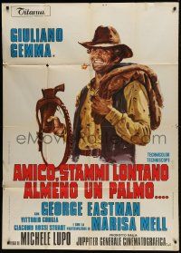 1g199 BEN & CHARLIE Italian 1p 1971 great spaghetti western art of cowboy Giuliano Gemma!