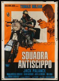 1g058 COP IN BLUE JEANS Italian 2p 1976 Squadra Antiscippo, Jack Palance, Tomas Milian w/motorcycle