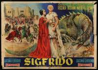 1g050 SIGFRIDO Italian 4p 1959 Italian Siegfried, Stefano art of Sebastian Fischer fighting dragon!