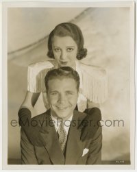 1h051 42nd STREET 8x10 still 1933 great c/u of Bebe Daniels standing over smiling Dick Powell!
