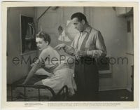 1h061 ACROSS THE PACIFIC 8x10.25 still 1942 c/u of Humphrey Bogart touching Mary Astor's back!