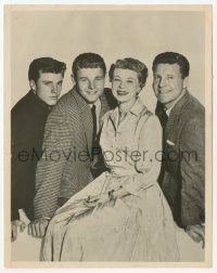 1h065 ADVENTURES OF OZZIE & HARRIET TV 7x9 still 1959 cool portrait with sons David & Ricky!