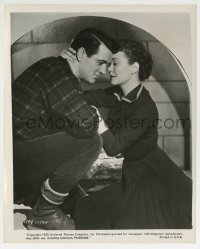 1h086 ALL THAT HEAVEN ALLOWS 8x10 still 1955 Rock Hudson & Jane Wyman snuggle by fireplace!