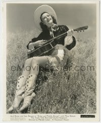 1h110 ARTISTS & MODELS ABROAD 8x10 key book still 1938 c/u of sexy cowgirl playing guitar!