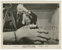 1h111 ATTACK OF THE 50 FT WOMAN 8x10.25 still 1958 Roy Gordon & Waldis hoist giant chained hand!