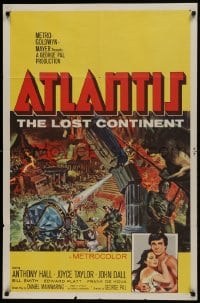 1j081 ATLANTIS THE LOST CONTINENT 1sh 1961 George Pal sci-fi, cool fantasy art by Smith!