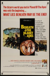 1j110 BENEATH THE PLANET OF THE APES 1sh 1970 sequel, what lies beneath may be the end!