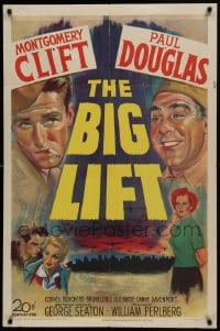 1j122 BIG LIFT 1sh 1950 artwork of Montgomery Clift, Douglas & Cornell Borchers!
