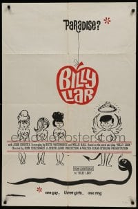 1j126 BILLY LIAR int'l 1sh 1964 Schlesinger, early Julie Christie, angel/devil guy with sexy women!