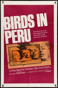 1j127 BIRDS IN PERU 1sh 1968 sexy Jean Seberg portraits, she would use anyone to find love!