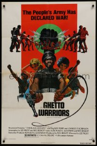 1j129 BLACK GESTAPO 1sh 1975 Ken Barr art, Ghetto Warriors, The New Master Race!