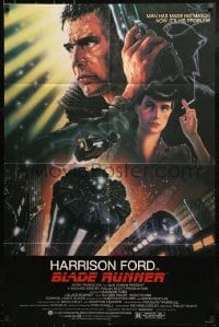 1j133 BLADE RUNNER studio style 1sh 1982 Ridley Scott classic, Alvin art of Harrison Ford!