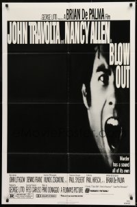 1j140 BLOW OUT 1sh 1981 John Travolta, Brian De Palma, murder has a sound all of its own!
