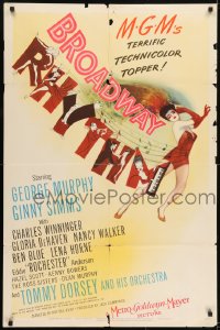 1j159 BROADWAY RHYTHM style C 1sh 1944 wonderful artwork of top performers by Al Hirschfeld!