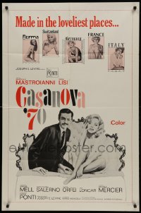 1j184 CASANOVA '70 1sh 1965 Marcello Mastroianni, super sexy Virna Lisi!