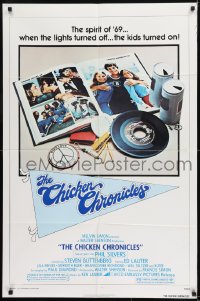 1j197 CHICKEN CHRONICLES 1sh 1977 Steve Guttenberg, Phil Silvers, the spirit of '69!