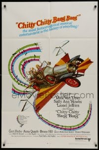 1j199 CHITTY CHITTY BANG BANG 1sh 1969 Dick Van Dyke, Sally Ann Howes, art of flying car!