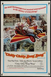 1j200 CHITTY CHITTY BANG BANG style B 1sh 1969 Dick Van Dyke, Sally Ann Howes, artwork of flying car